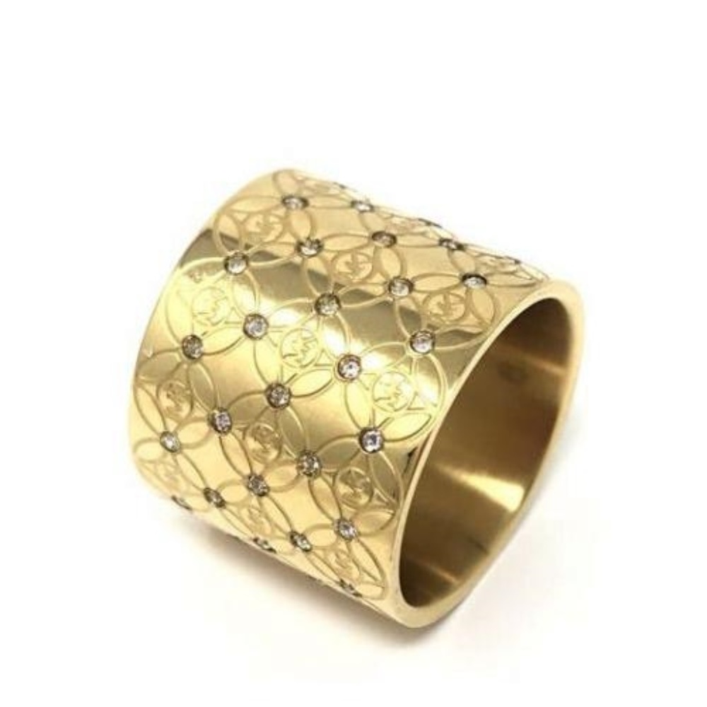 Michael Kors Monogram Heritage Barrel Ring - Picture 1 of 3